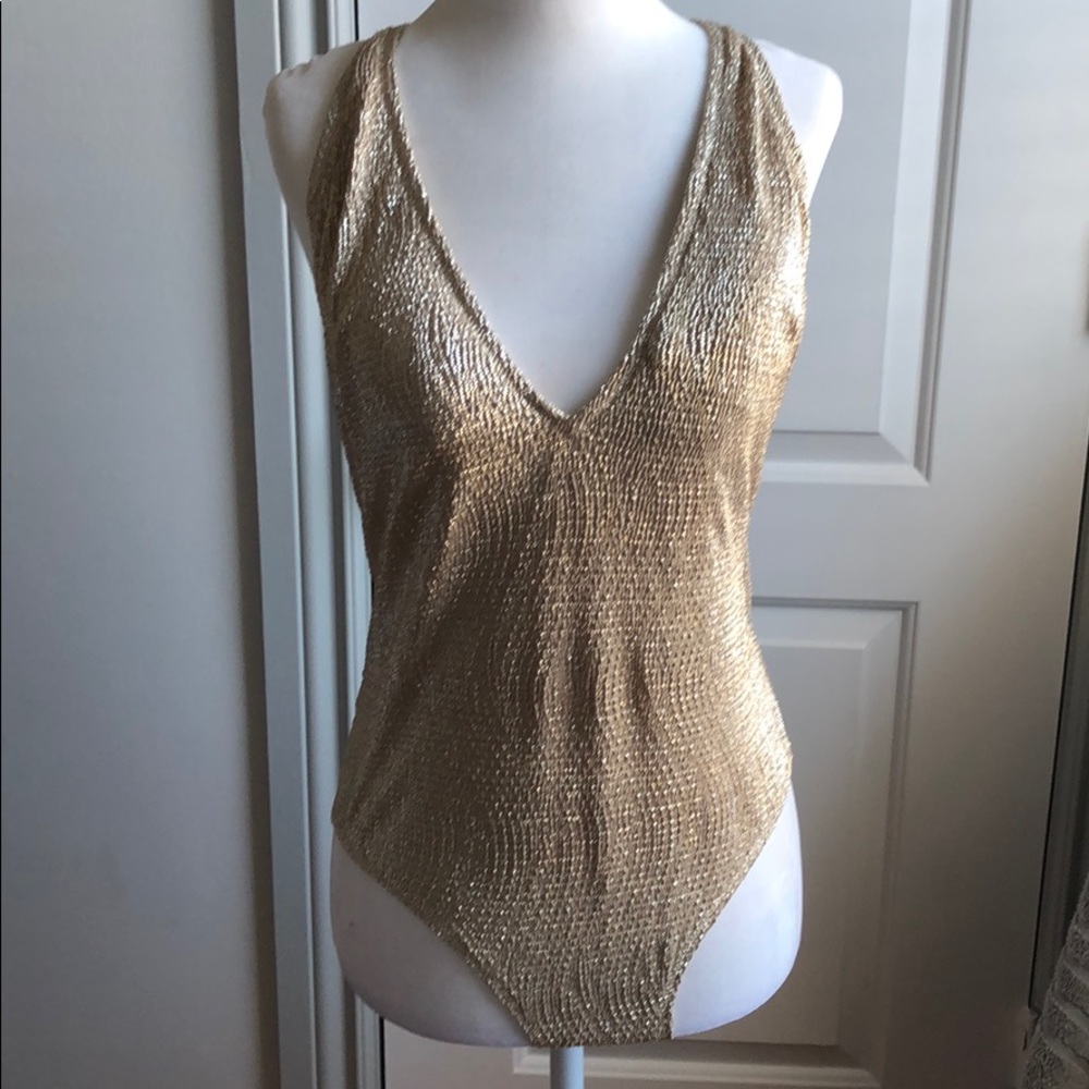 Gold bathing suit